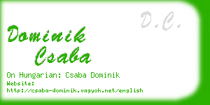 dominik csaba business card